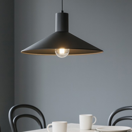 Lampadario per cucina moderna nero 36 cm